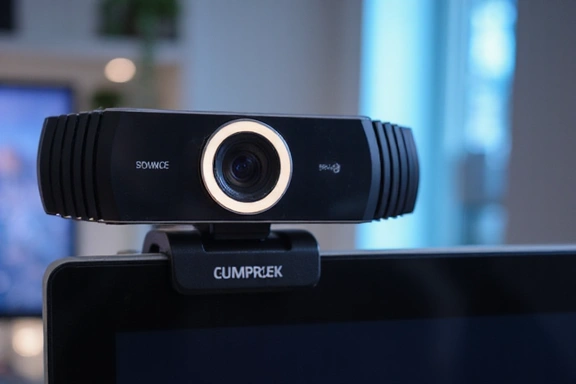 Full HD 1080p webcam with ring light