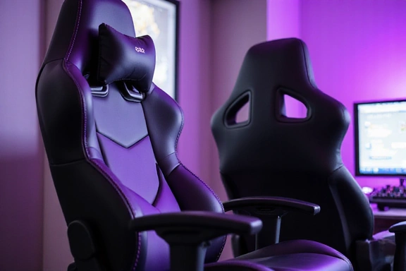 High-back ergonomic gaming chair with lumbar support