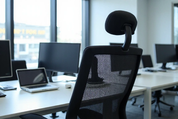 Office ergonomic chair with headrest